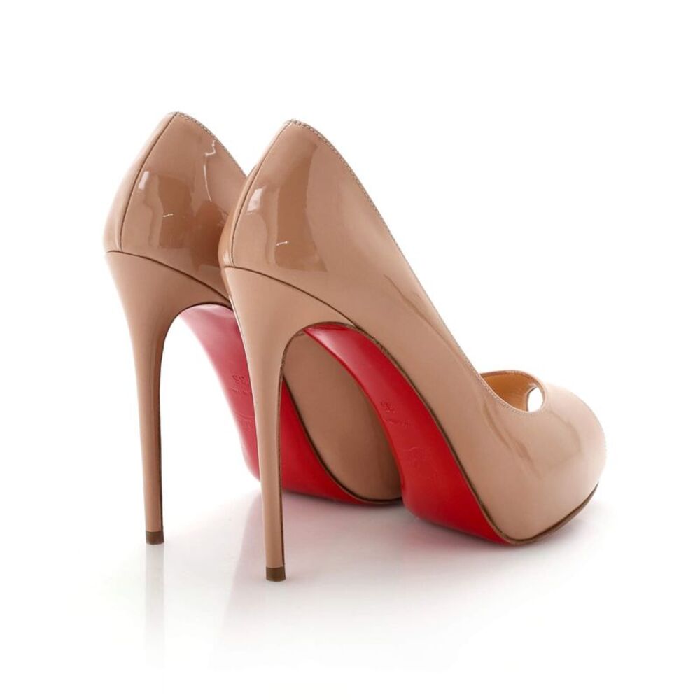 Christian Louboutin Women's New Very Prive Pumps Patent 120 Neutral - Picture 3 of 6